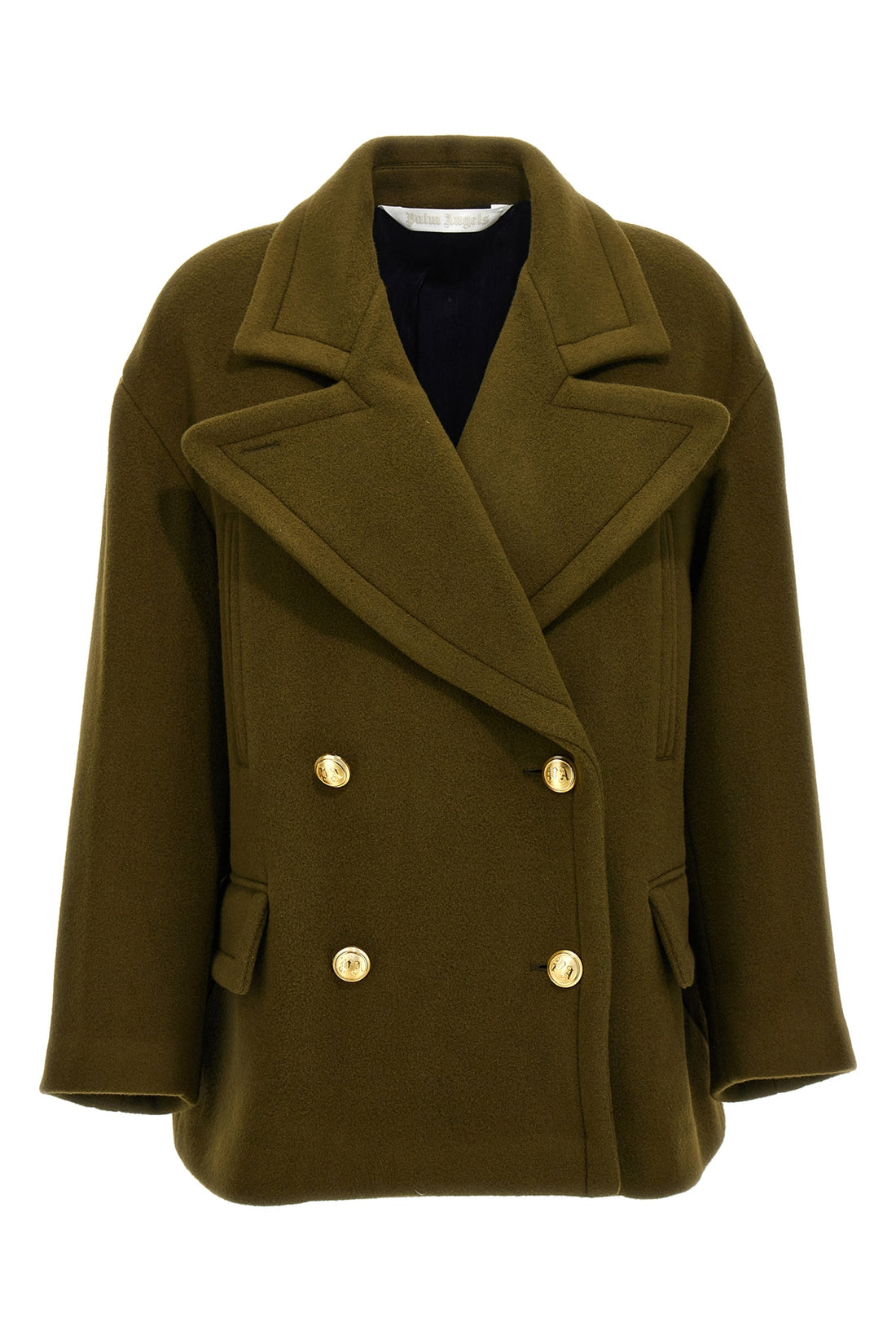 PALM ANGELS 38 double-breasted wool coat