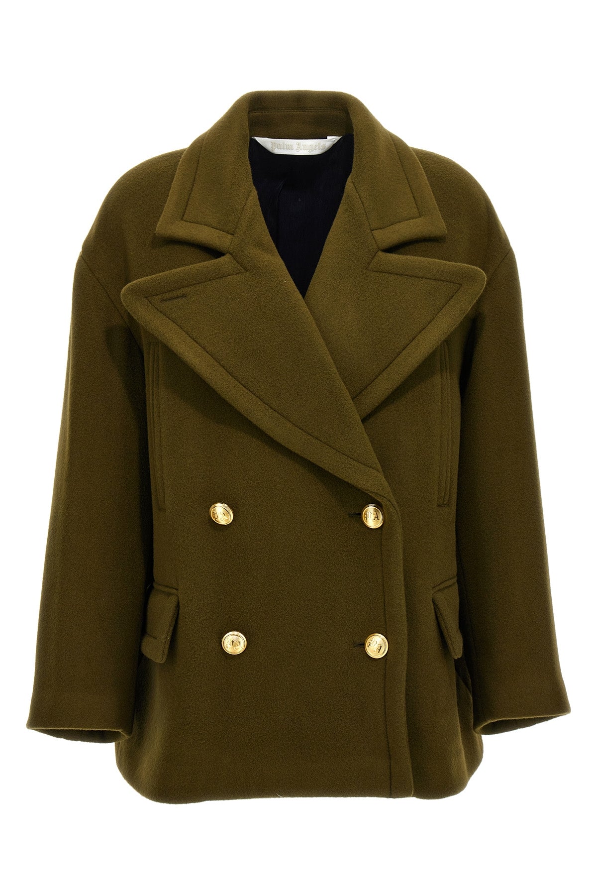 double-breasted wool coat