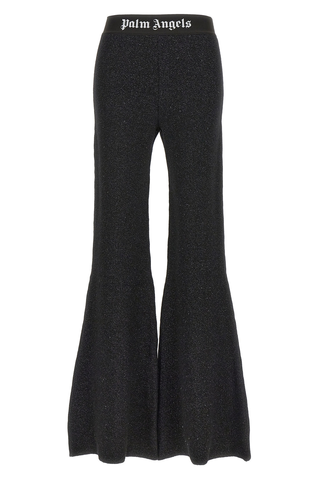 PALM ANGELS M logo tape lurex knit pants