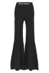 logo tape lurex knit pants