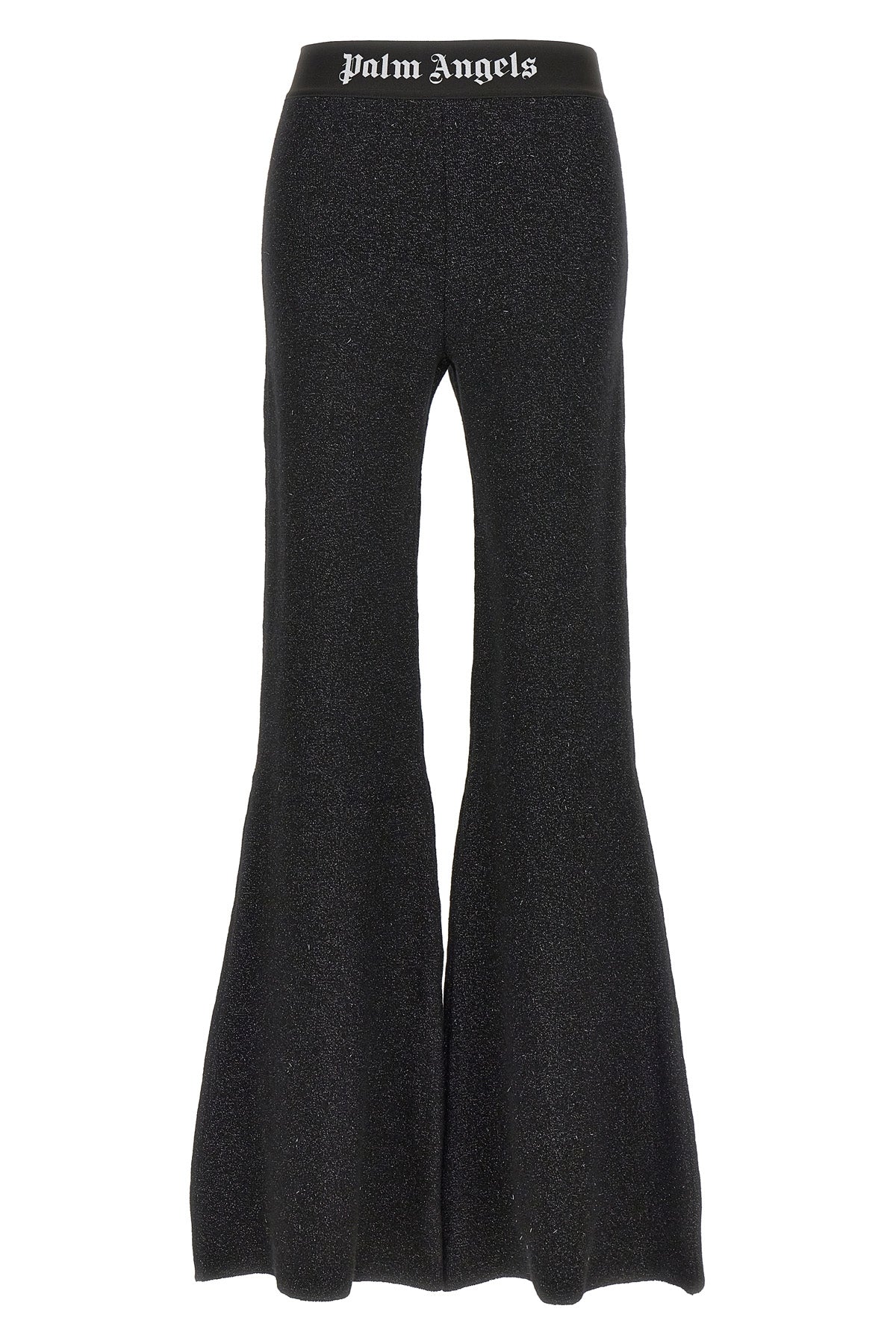 logo tape lurex knit pants