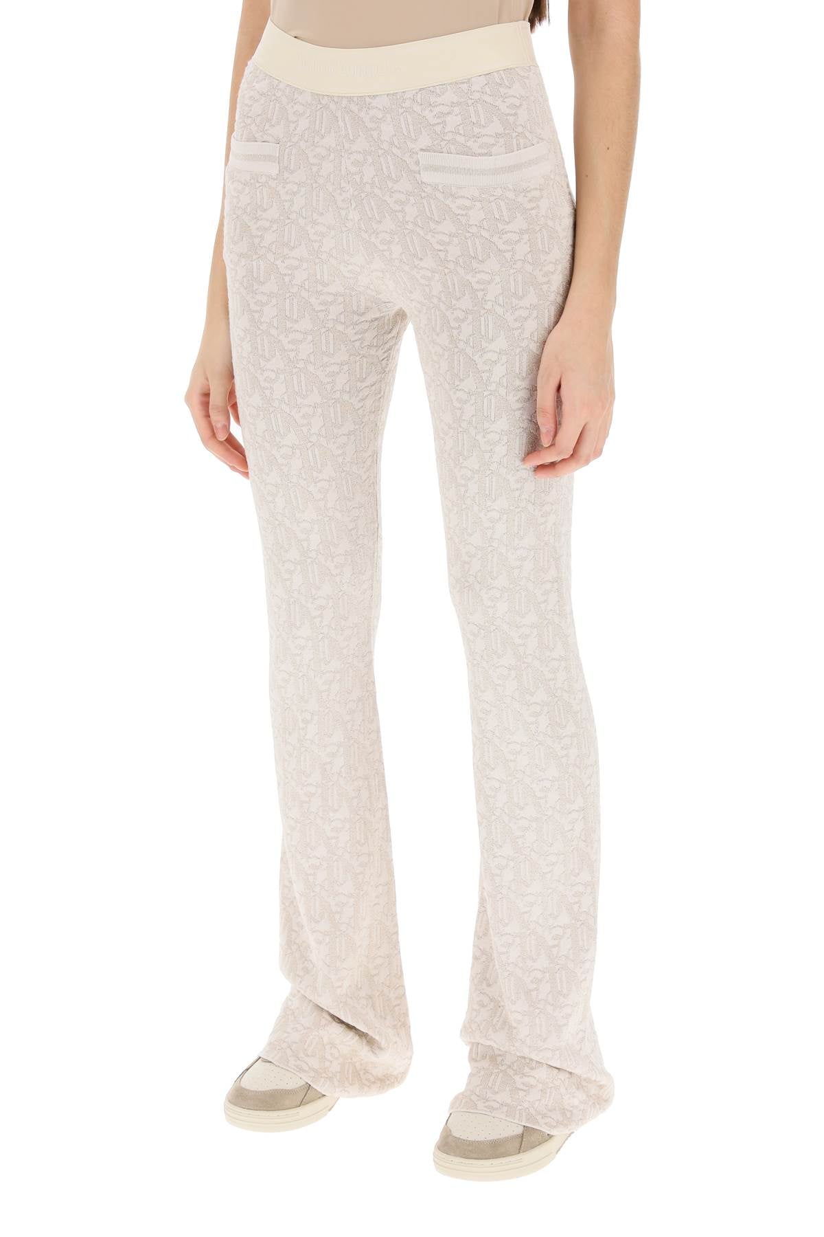 monogram pants in lurex knit