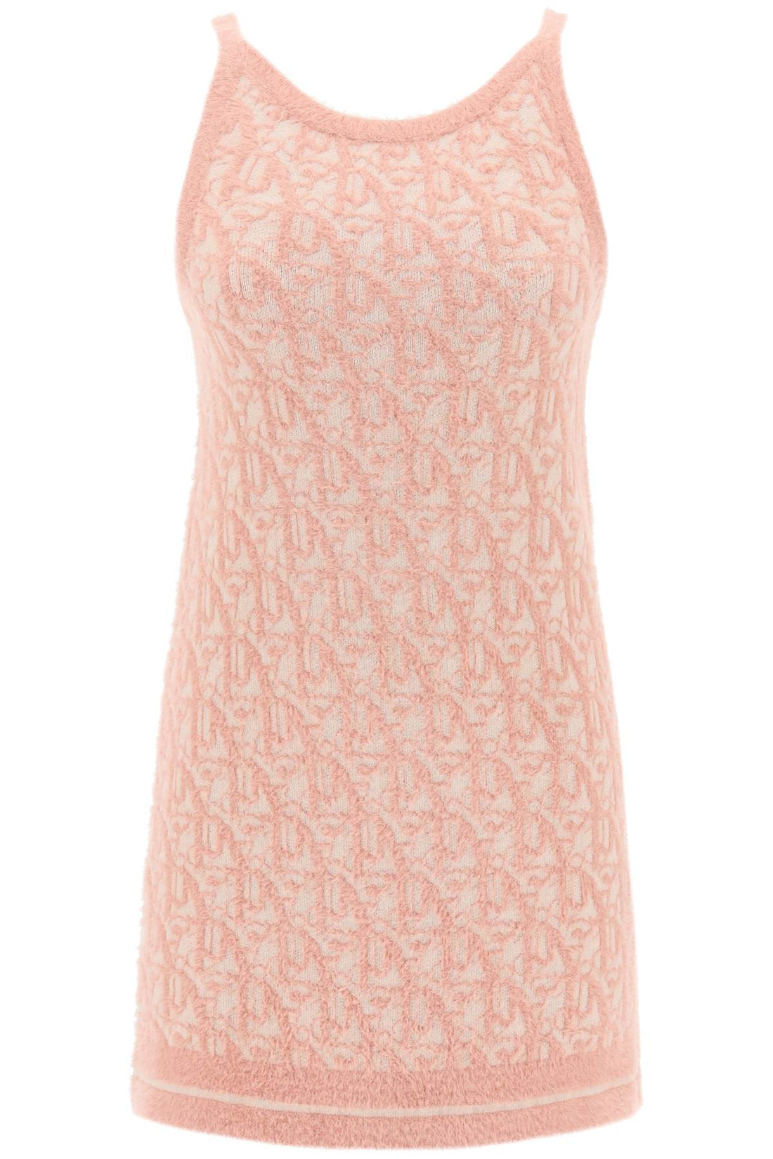 monogram knitted mini dress