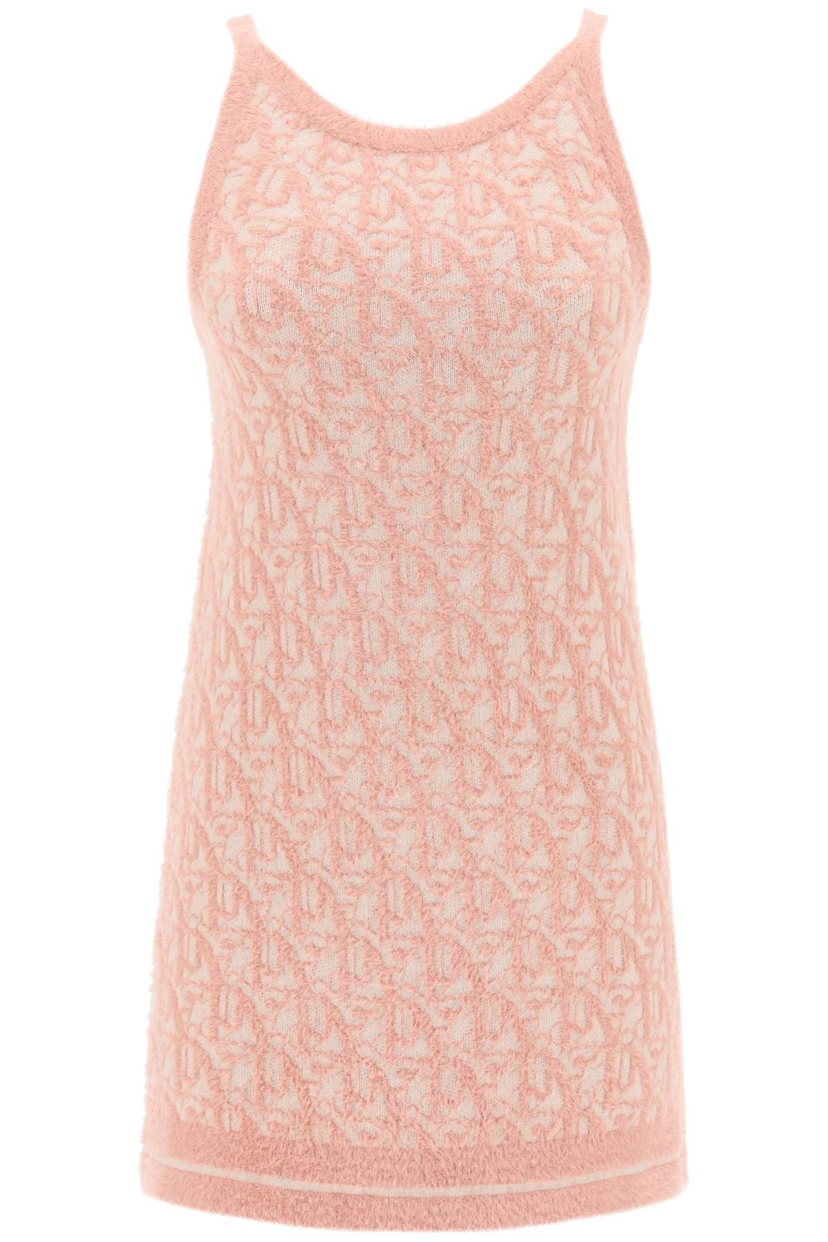 monogram knitted mini dress