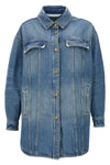 washed logo cotton denim jacket