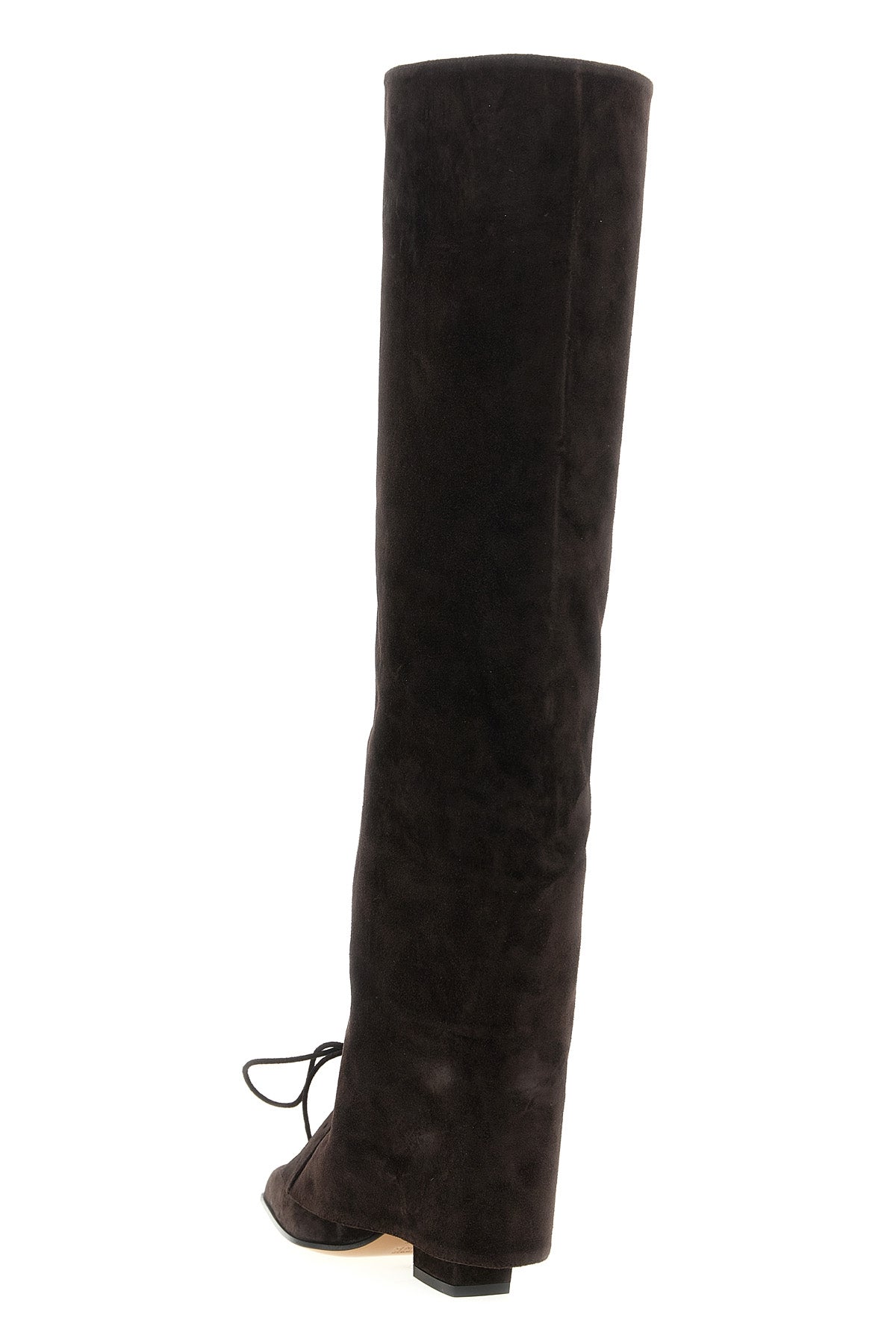 jane fold over lace up suede boots