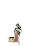 vera python-effect leather pumps
