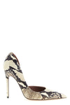 vera python-effect leather pumps