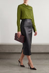 the lidia slingback pumps by paris texas define a tapered shape through a rigoro