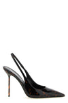 the lidia slingback pumps by paris texas define a tapered shape through a rigoro