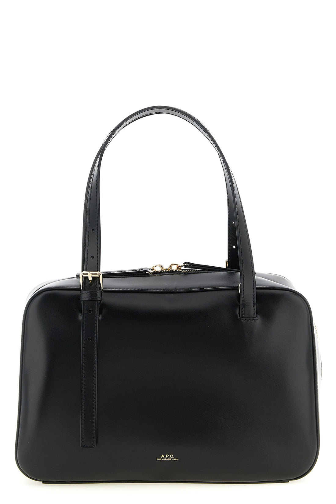 A.P.C. OS virginie box smooth leather handbag