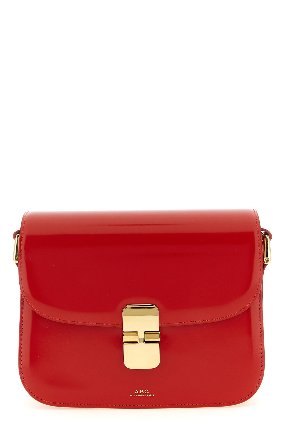 A.P.C. OS small grace shiny leather crossbody bag