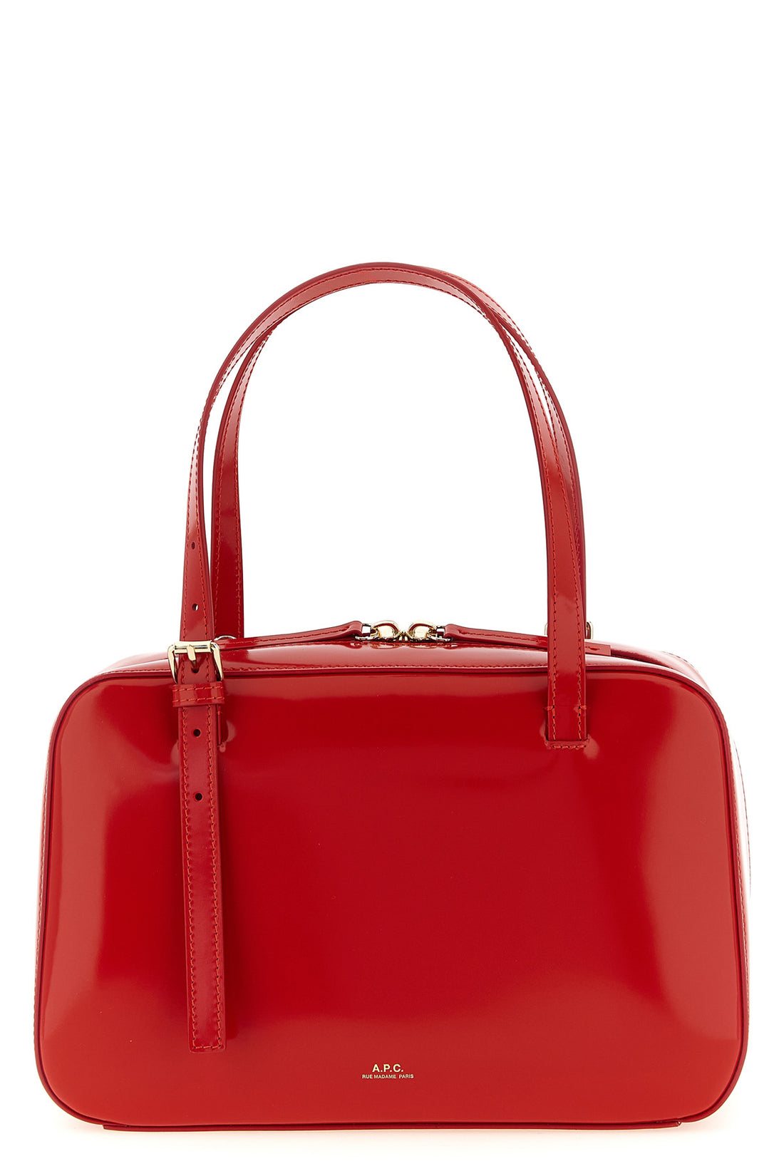 A.P.C. OS virginie box smooth leather handbag