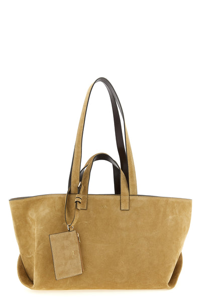 large suede le drummer shopping bag