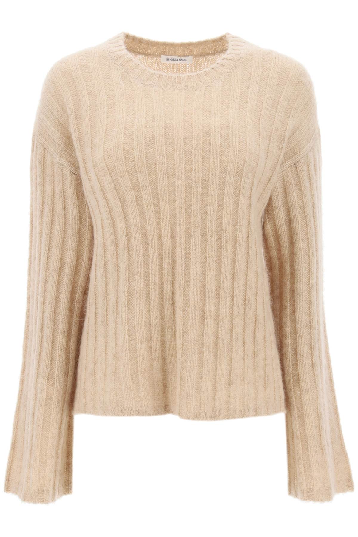 ribbed knit pullover sweater