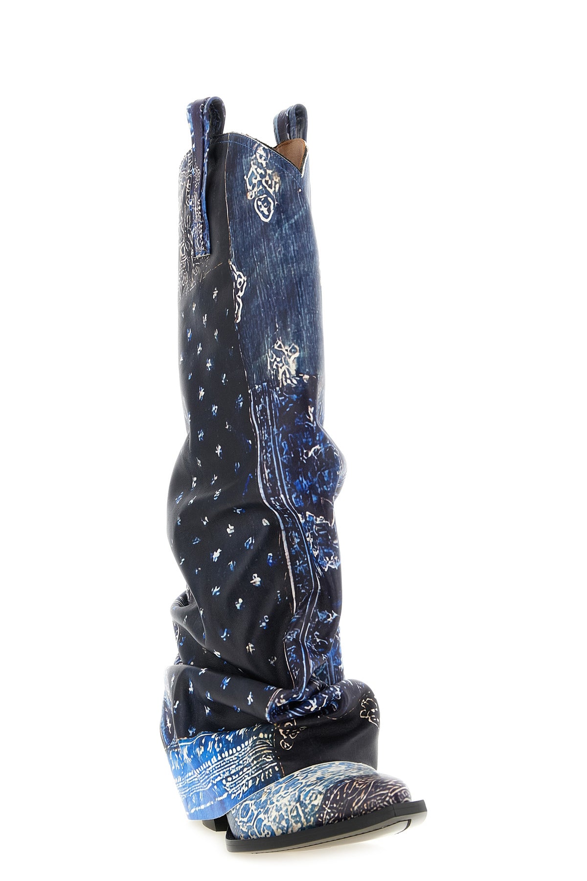 mid cowboy leather boots