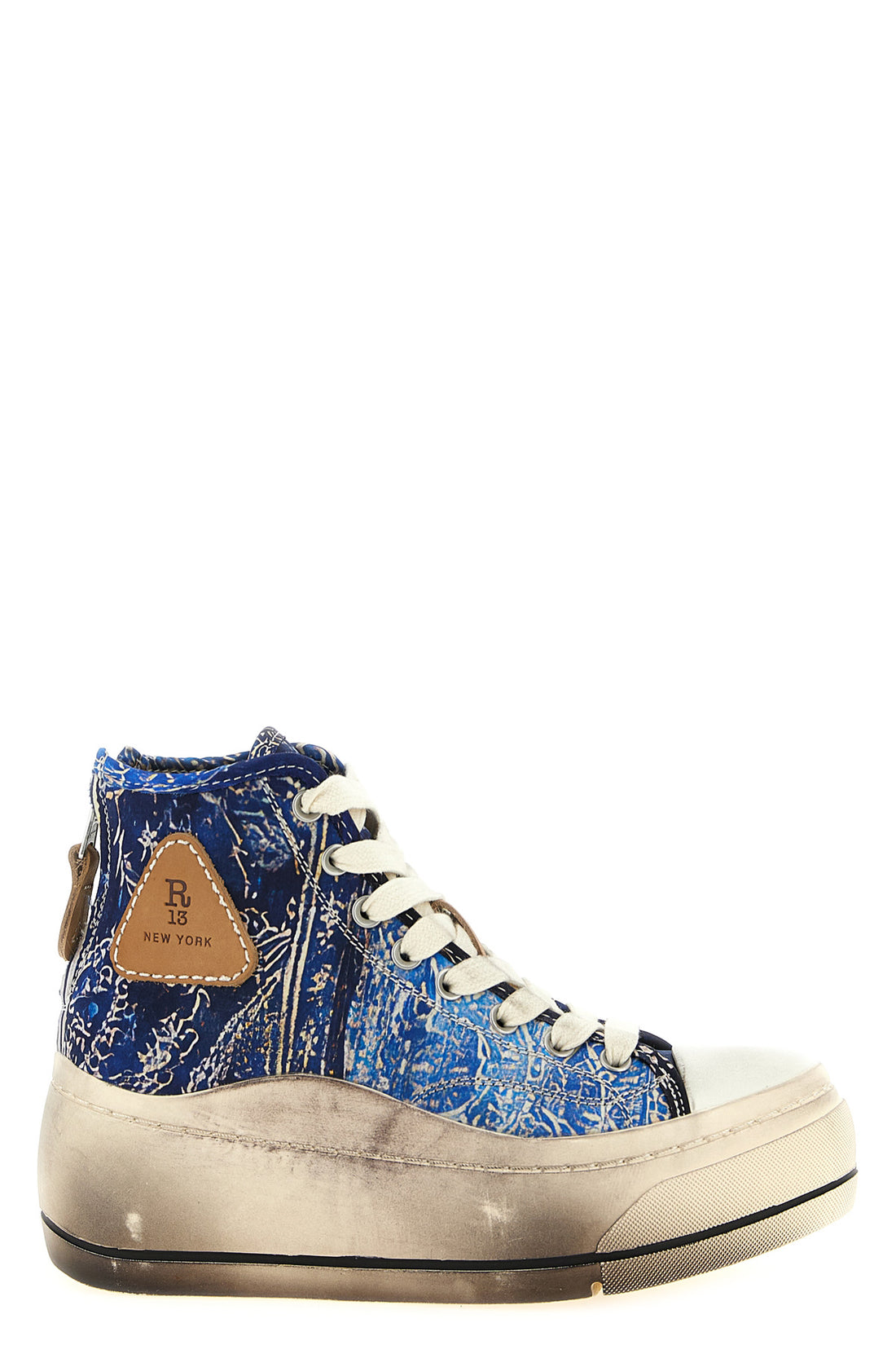 R13 5 kurt bandana print silk sneakers
