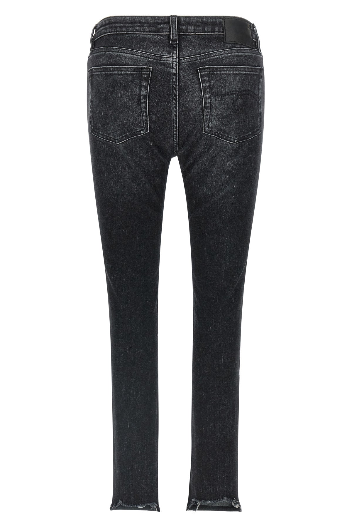 alison used-effect stone washed stretch cotton denim jeans