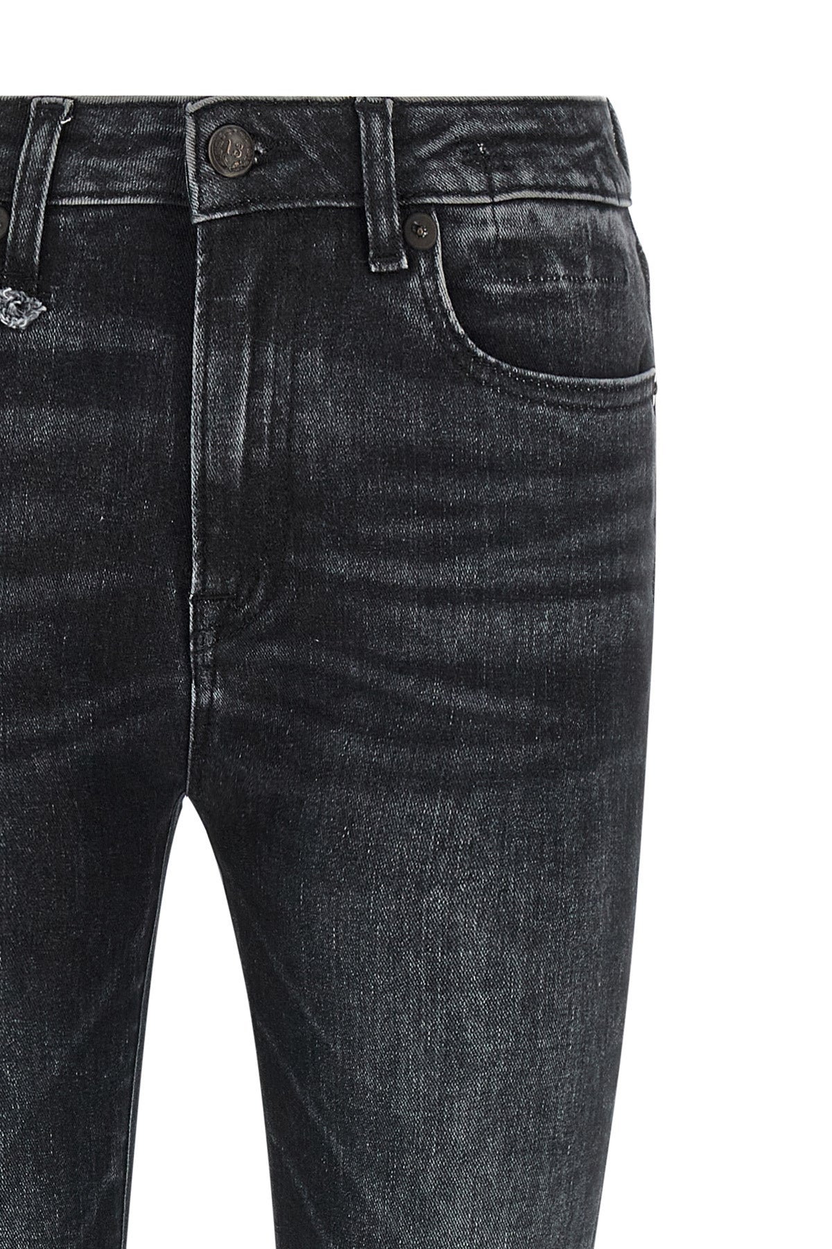 alison used-effect stone washed stretch cotton denim jeans