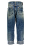 delavé cotton denim cross over jeans