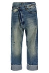 delavé cotton denim cross over jeans