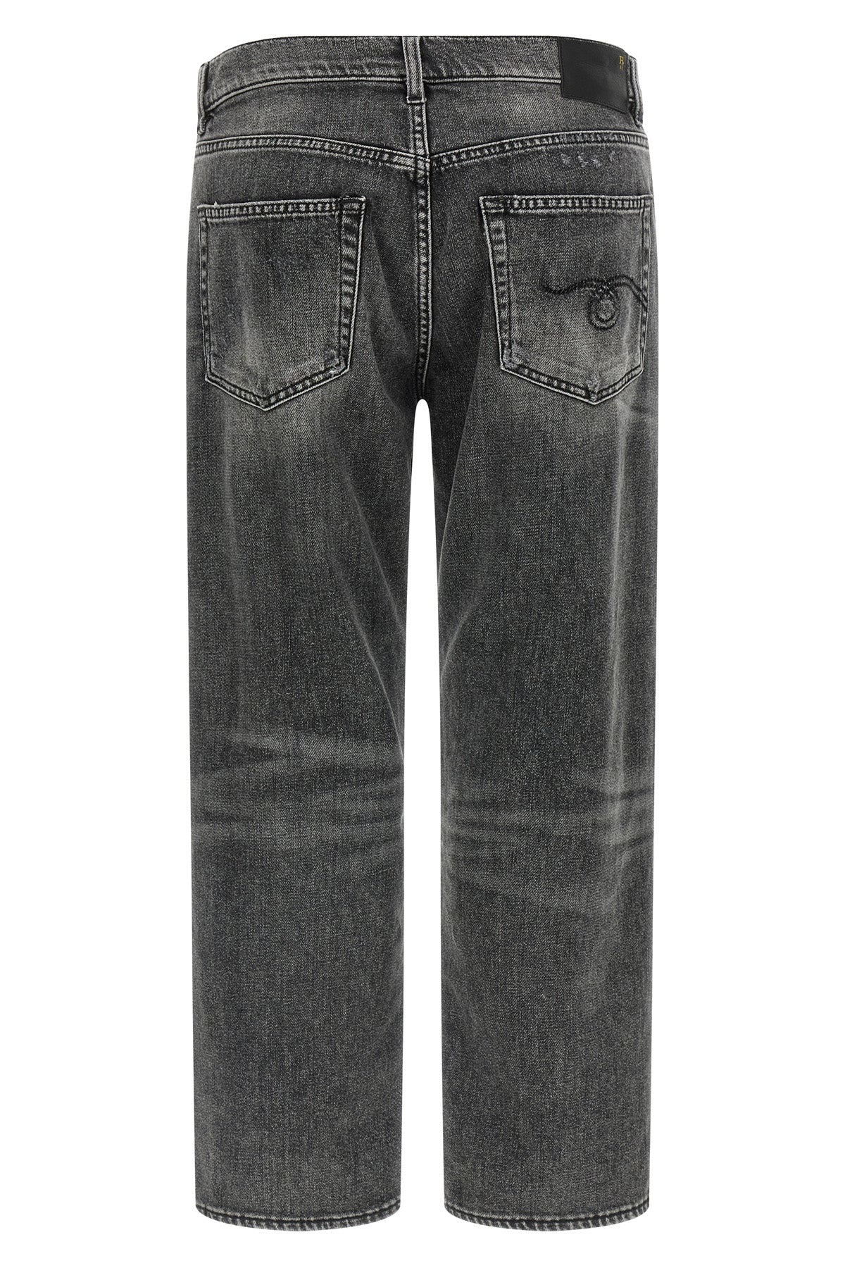 boyfriend stonewashed cotton denim jeans