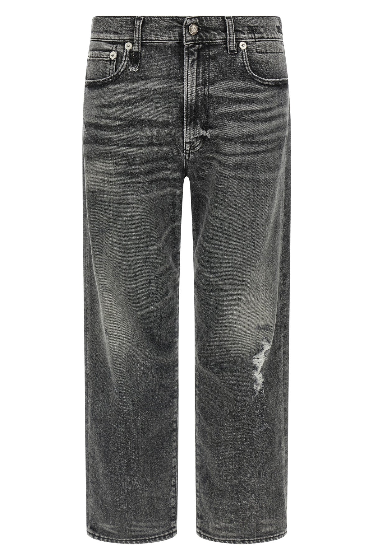 boyfriend stonewashed cotton denim jeans