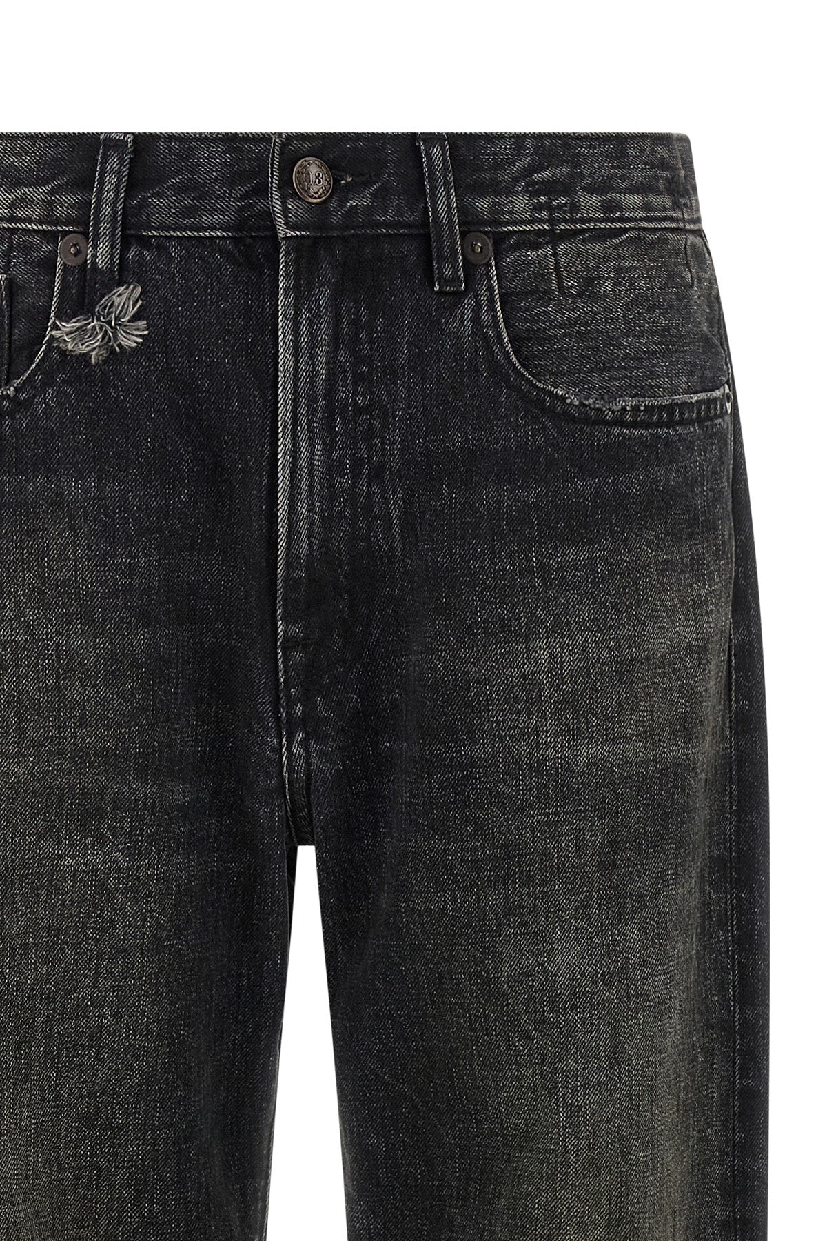 bf used-effect stonewashed cotton denim jeans