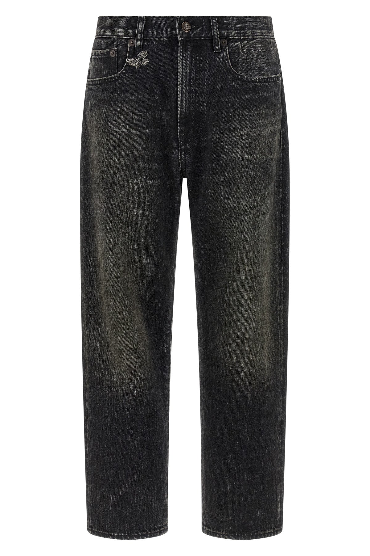 bf used-effect stonewashed cotton denim jeans