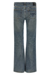 boy flare used-effect stone washed cotton denim jeans