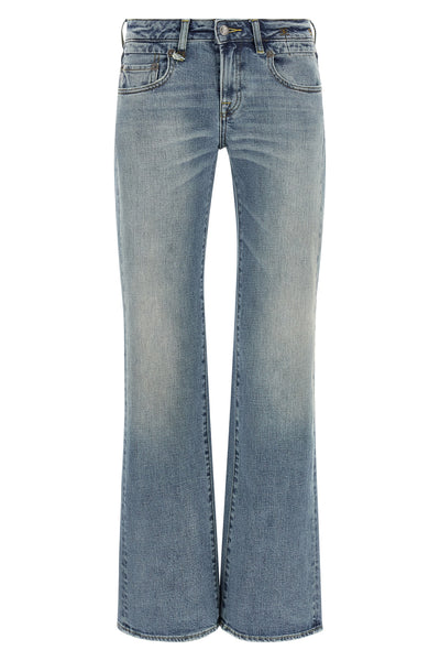 the low-waisted jeans r13 boy flare define a flared silhouette through a tailo