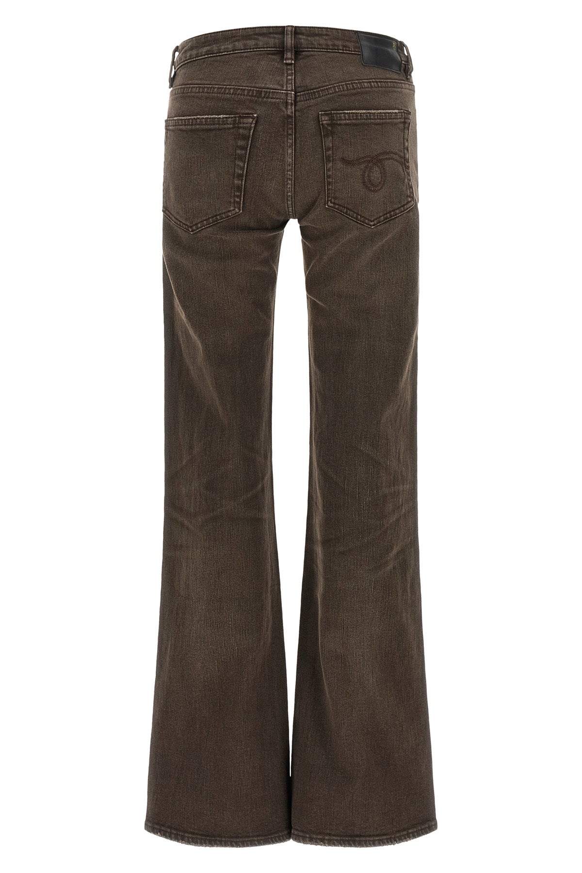 the r13 boy flare jeans feature a five-pocket construction