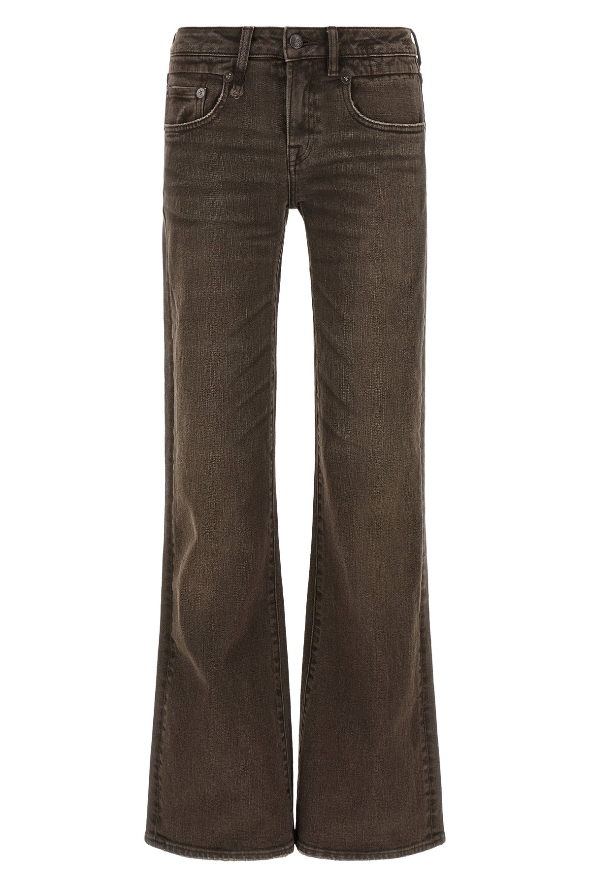 the r13 boy flare jeans feature a five-pocket construction
