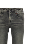 the low-rise jeans r13 tobi boy redefine the bootcut silhouette through an urb