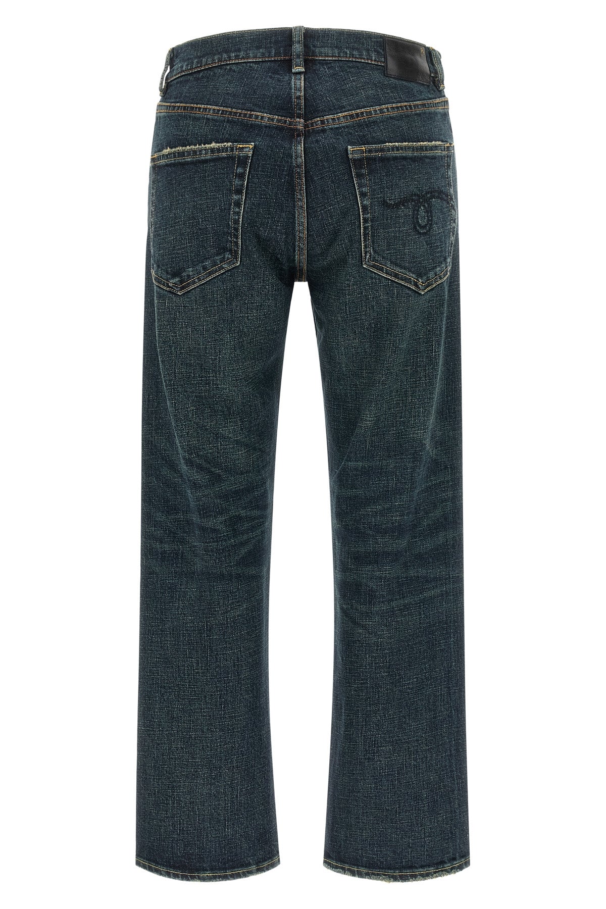 the romeo r13 jeans define a straight silhouette through a structured denim co