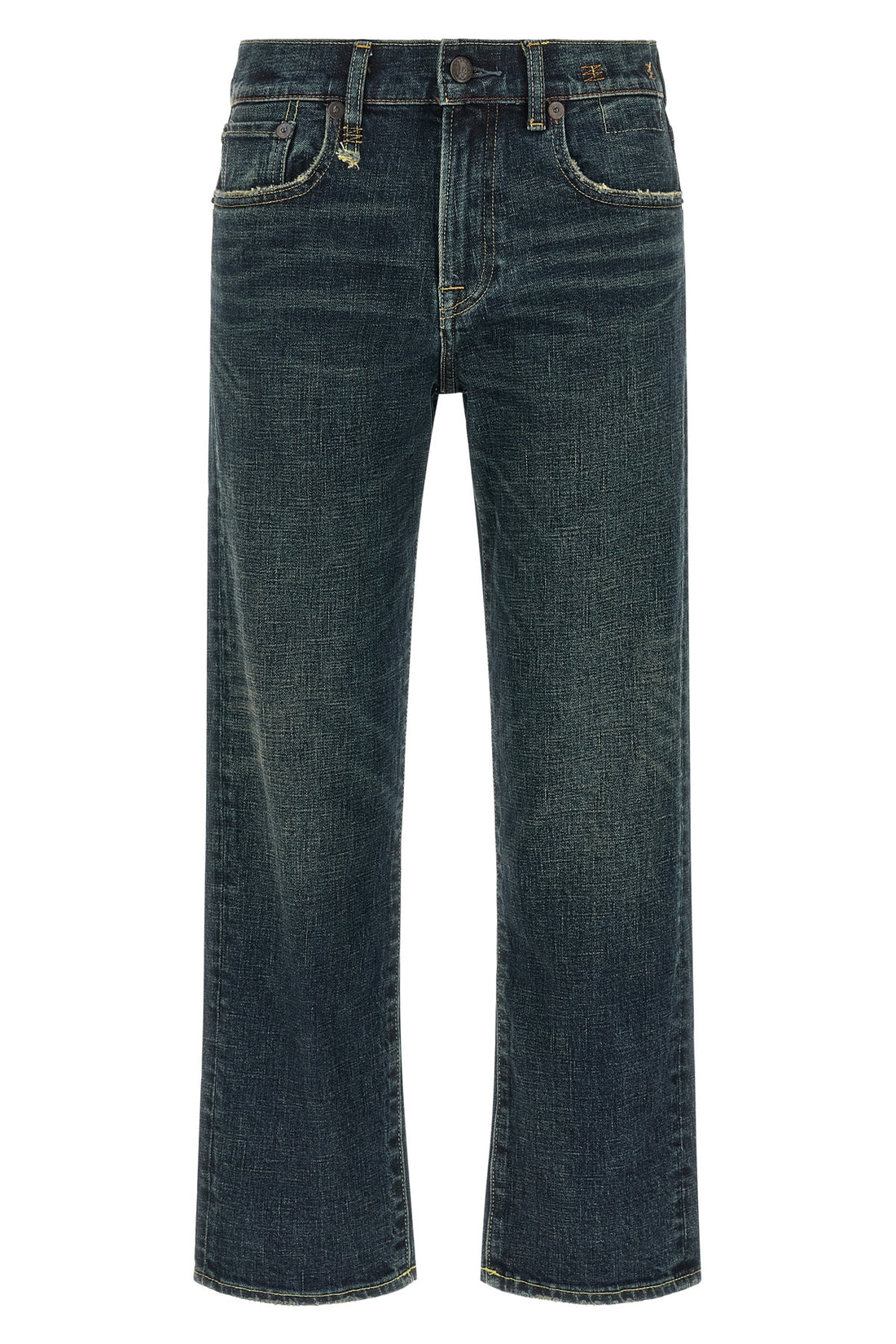 R13 27 the romeo r13 jeans define a straight silhouette through a structured denim co