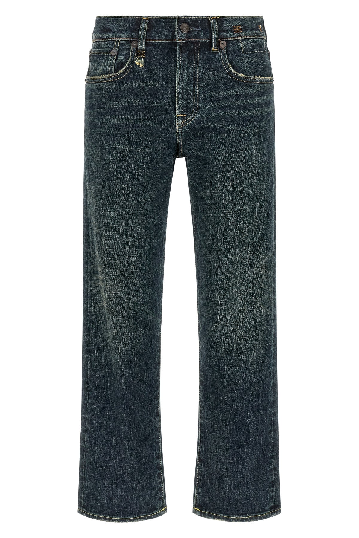 the romeo r13 jeans define a straight silhouette through a structured denim co