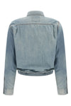 wrap around cotton denim shirt