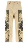garment-dyed cotton denim x-bf jeans