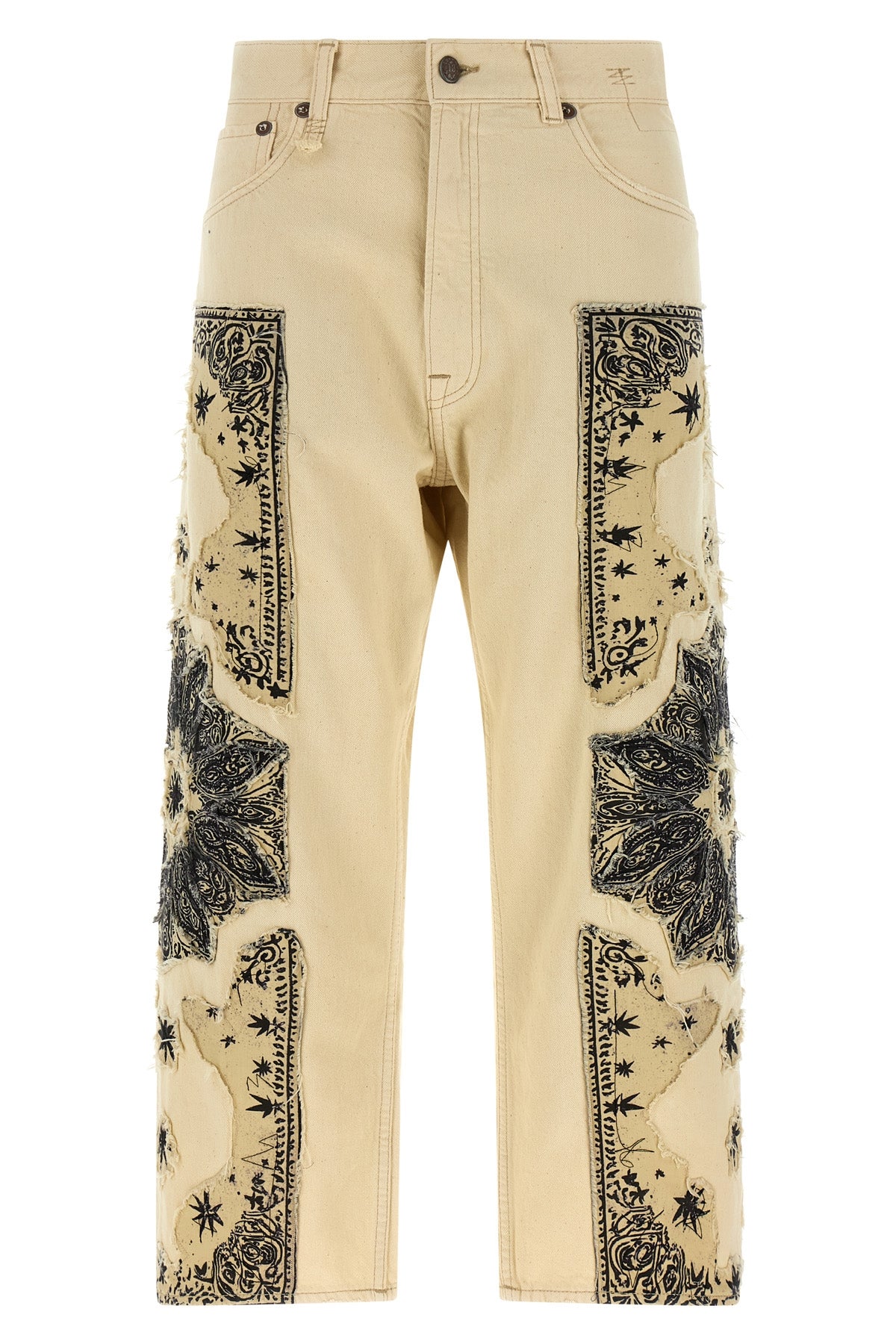 garment-dyed cotton denim x-bf jeans
