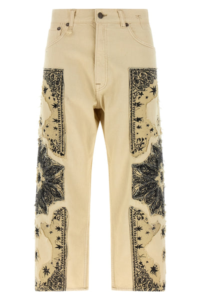 garment-dyed cotton denim x-bf jeans