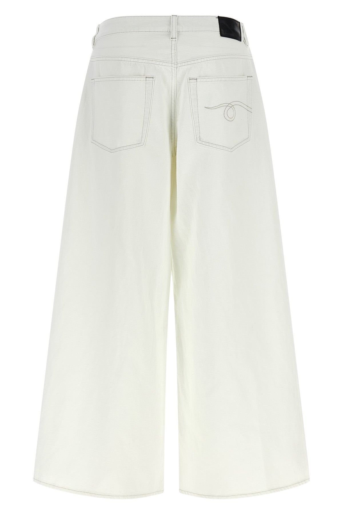 nico wrap jeans in garment-dyed cotton denim