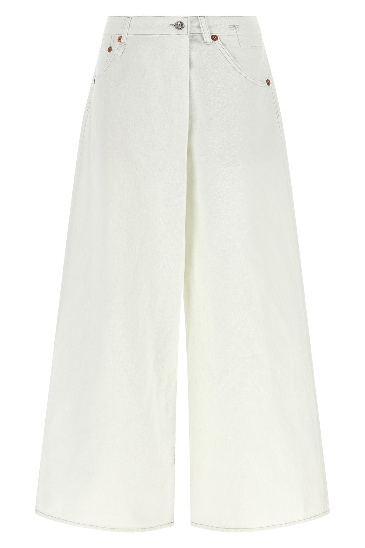 nico wrap jeans in garment-dyed cotton denim