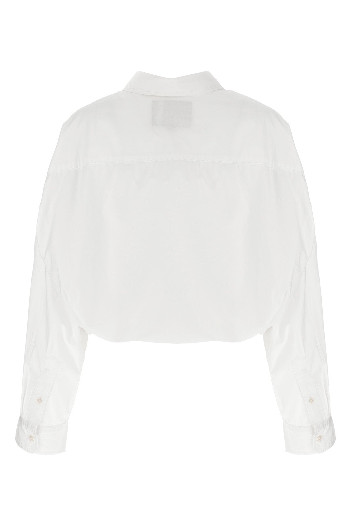 crossover bubble cotton shirt