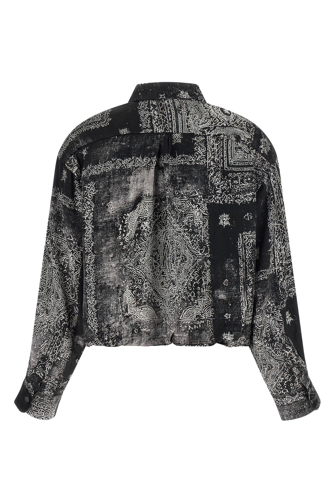 R13 S bubble all-over bandana print silk shirt