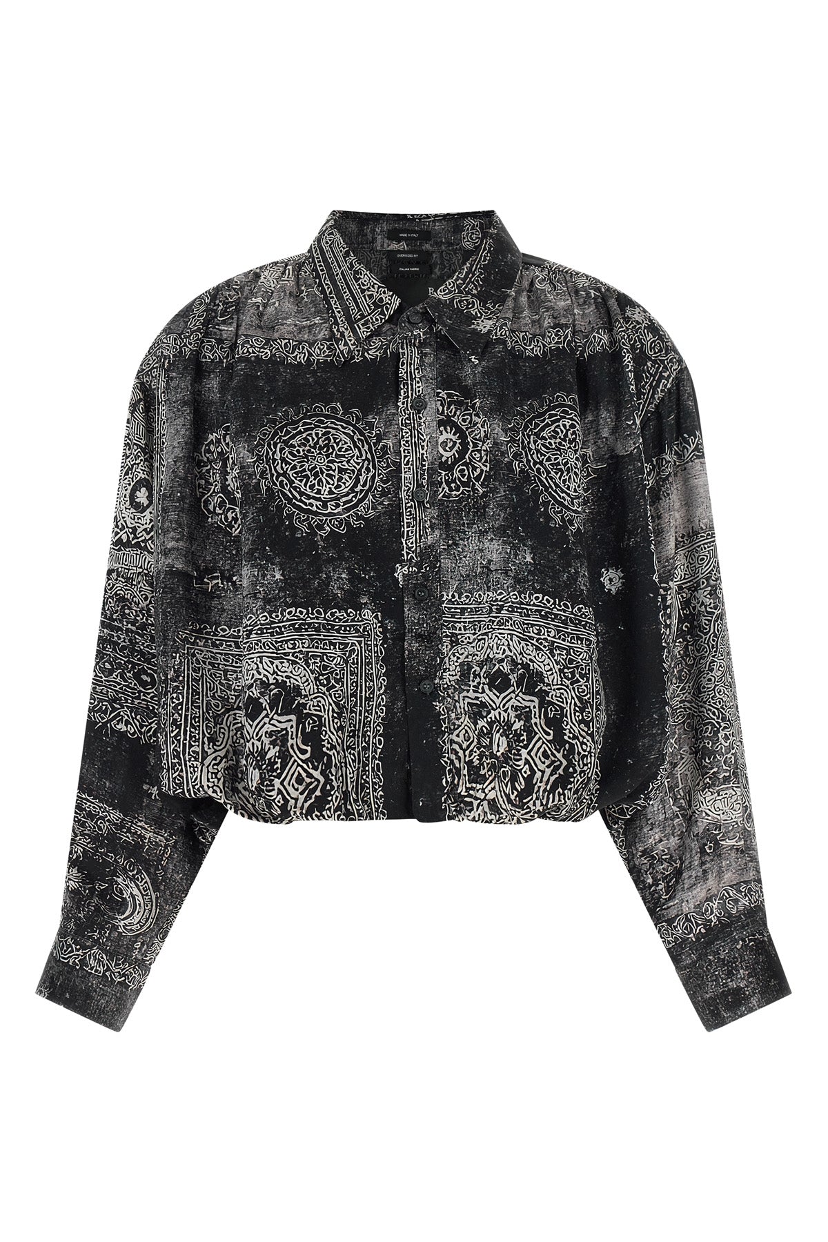 bubble all-over bandana print silk shirt