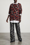 animal print animal-effect cotton sweater