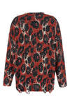 animal print animal-effect cotton sweater