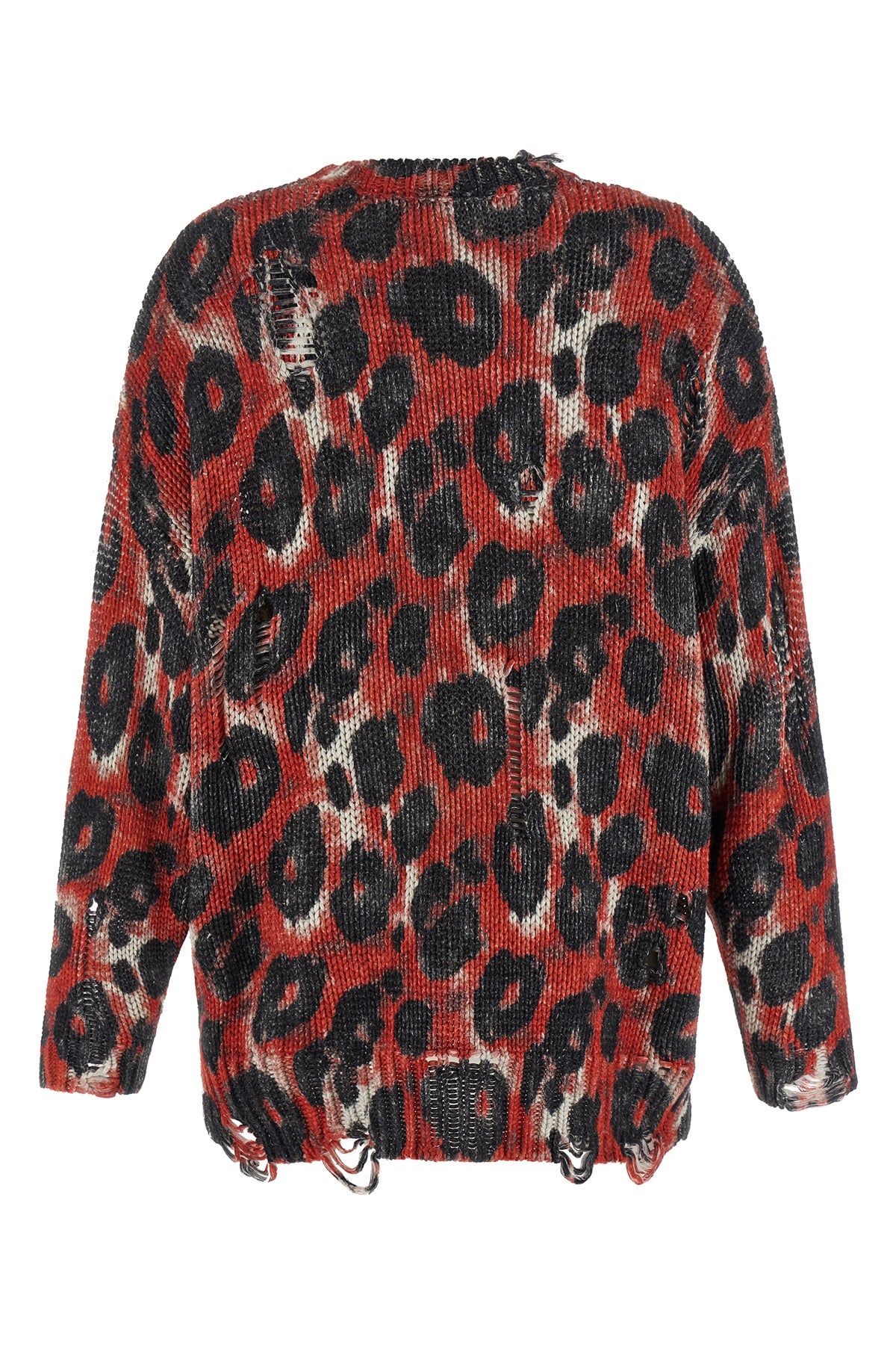 animal print animal-effect cotton sweater