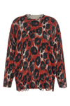 animal print animal-effect cotton sweater